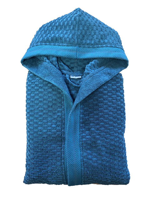 ACCAPPATOIO UNISEX MORBIDA SPUGNA CON CAPPUCCIO - BRICKS